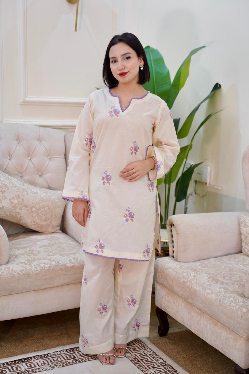 03-Piece Embroided Lawn Cotton | Stitched