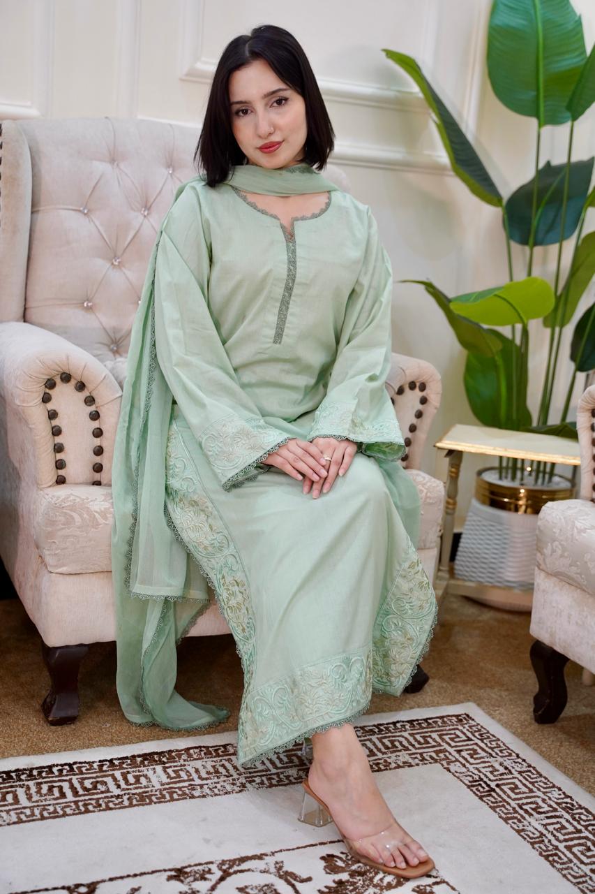 03-Piece Embroided Lawn Cotton | Stitched
