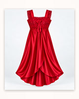 Ayrash red satin lace 1-piece nightwear product view